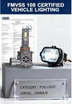 Bright H11/H9 Fog Light Bulbs - 22000LM 6500K
