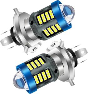 Bright White H4 LED Headlight Bulbs - 2 Pack