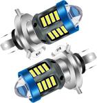 Bright White H4 LED Headlight Bulbs - 2 Pack