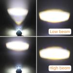 Bright White H4 LED Headlight Bulbs - 2 Pack