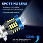 Bright White H4 LED Headlight Bulbs - 2 Pack