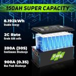 150Ah LiFePO4 Golf Cart Battery with Charger