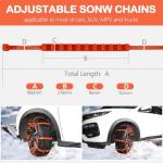 12PCS Reusable Nylon Snow Chains for Car Tires