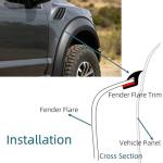 33ft Tintvent Fender Flare Edge Trim - Car Wheel Well Seals