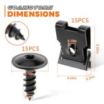 30pcs VW Audi Fender Screw U Nut Kit