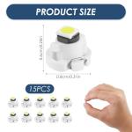 15 Pack LED Dash Bulbs - White Light