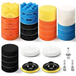 33-Piece Foam Buffing and Polishing Pad Kit