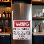 Funny Beer Fridge Warning Sticker for Cars