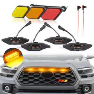 BreTrewri Tacoma TRD Grill Lights - 4 PC Amber