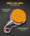 Amber LED Turn Signal Marker Lights - 2 Pack