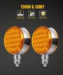 Amber LED Turn Signal Marker Lights - 2 Pack