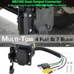 MECMO 4-Way to 7-Way Trailer Wiring Adapter Kit