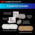 3M Heavy Duty Headlight Restoration Kit - 2-Pack