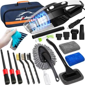 20Pcs Auto Cleaning Kit: Interior Detailing, Handheld Vacuum