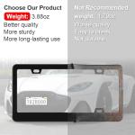 Rust-Proof Stainless Steel License Plate Frame, 2 Pack