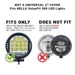 Hella 6" Amber Driving Light Cover for LED