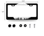 Forest Full Moon License Plate Frame Stainless Steel