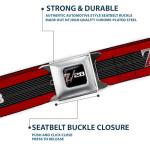 1969 Camaro Z/28 Emblem Seatbelt Belt - Red/Black/Gray/Silver