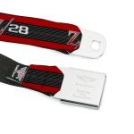 1969 Camaro Z/28 Emblem Seatbelt Belt - Red/Black/Gray/Silver