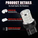 iBrightstar 7443 Red LED Brake Light Bulbs