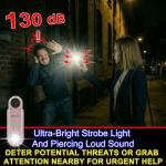 130dB Personal Safety Alarm with Strobe Light