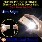 130dB Personal Safety Alarm with Strobe Light