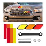 Tri-Color Grille Badge for Toyota Cars (Yellow/Orange/Red)