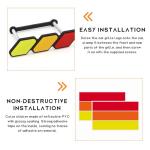 Tri-Color Grille Badge for Toyota Cars (Yellow/Orange/Red)