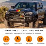 Tri-Color Grille Badge for Toyota Cars (Yellow/Orange/Red)