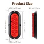 LED Trailer Lights Kit - 2 Oval Tail Lights