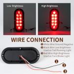 LED Trailer Lights Kit - 2 Oval Tail Lights