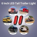 LED Trailer Lights Kit - 2 Oval Tail Lights
