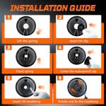 LED Headlight Bulbs & 7 Inch Round Housing Kit