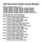 LED Flasher Relay for Toyota Vehicles