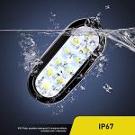 Nilight 6 Inch Oval White LED Trailer Lights