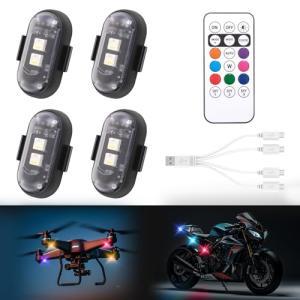 Wireless LED Strobe Lights with Remote Control - 4PCS