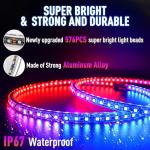 AddSafety 4PCS 17" Bright Strobe LED Wheel Lights