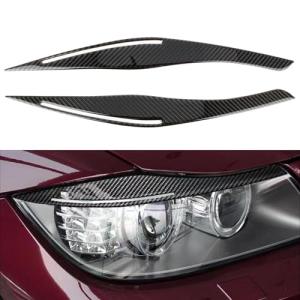 E90 Carbon Fiber Headlight Eyelids Trim