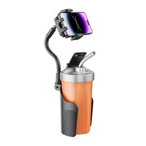 360° Adjustable Gooseneck Cup Holder Phone Mount for Car