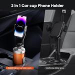 360° Adjustable Gooseneck Cup Holder Phone Mount for Car