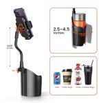 360° Adjustable Gooseneck Cup Holder Phone Mount for Car