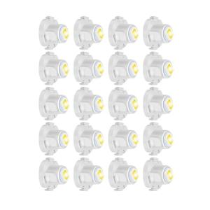 NATEFEMIN White LED Dash Light Bulbs - 20 Pack