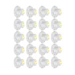 NATEFEMIN White LED Dash Light Bulbs - 20 Pack