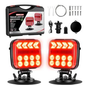 QINOJA Wireless Magnetic LED Trailer Lights