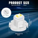NATEFEMIN White LED Dash Light Bulbs - 20 Pack