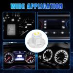 NATEFEMIN White LED Dash Light Bulbs - 20 Pack