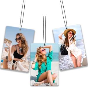 Personalized Double-Sided Photo Car Air Freshener (Rectangle)