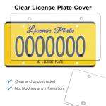 Aootf Clear Flat License Plate Protector- 2 Pack
