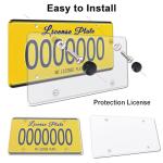 Aootf Clear Flat License Plate Protector- 2 Pack