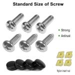 Aootf Clear Flat License Plate Protector- 2 Pack